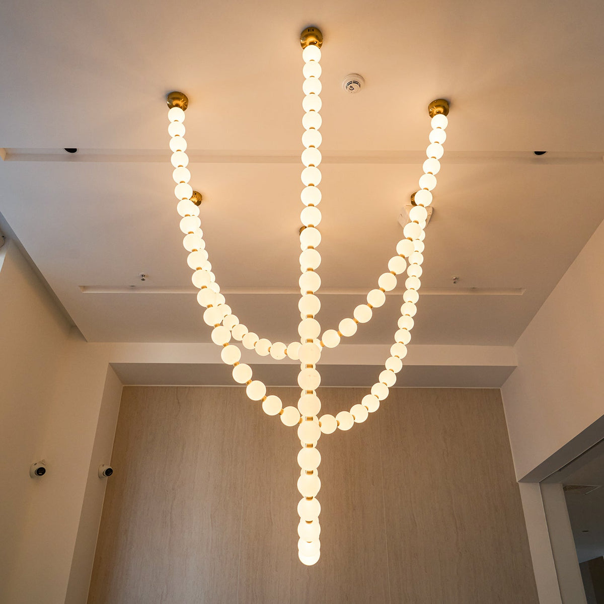 Pearl Glass Necklace Balls Chandelier