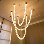Pearl Glass Necklace Balls Chandelier