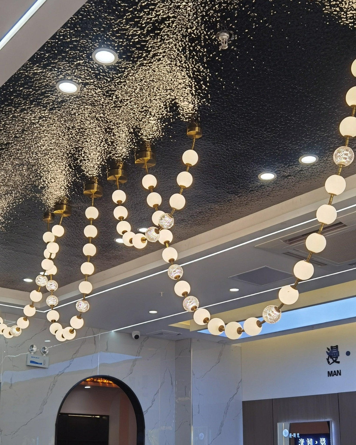 Pearl Necklace Balls Chandelier