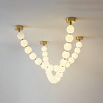 Pearl Glass Necklace Balls Chandelier