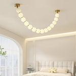 Pearl Glass Necklace Balls Chandelier