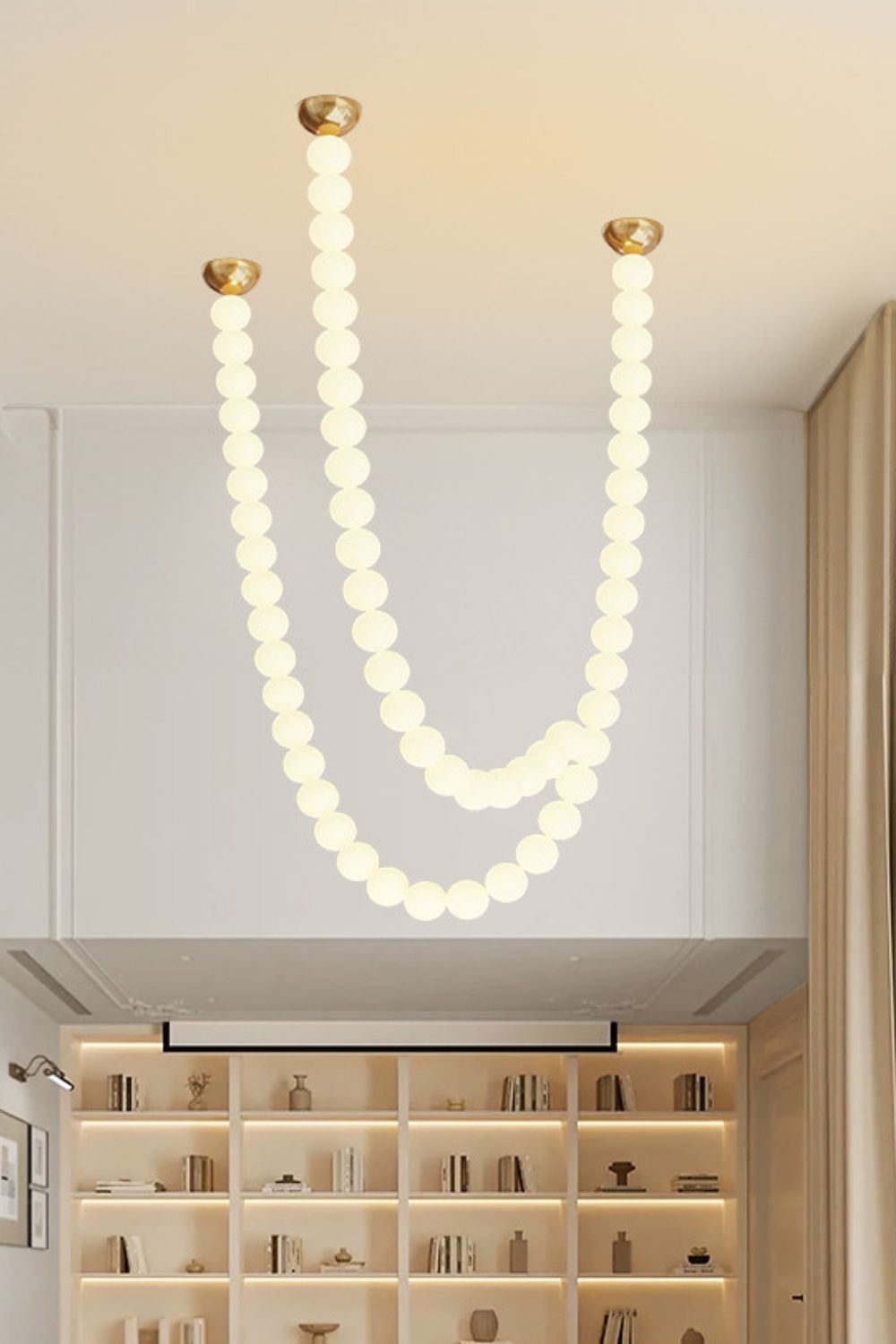 Pearl Glass Necklace Balls Chandelier