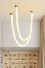 Pearl Glass Necklace Balls Chandelier