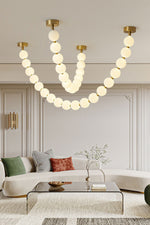 Pearl Glass Necklace Balls Chandelier