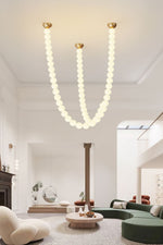 Pearl Glass Necklace Balls Chandelier