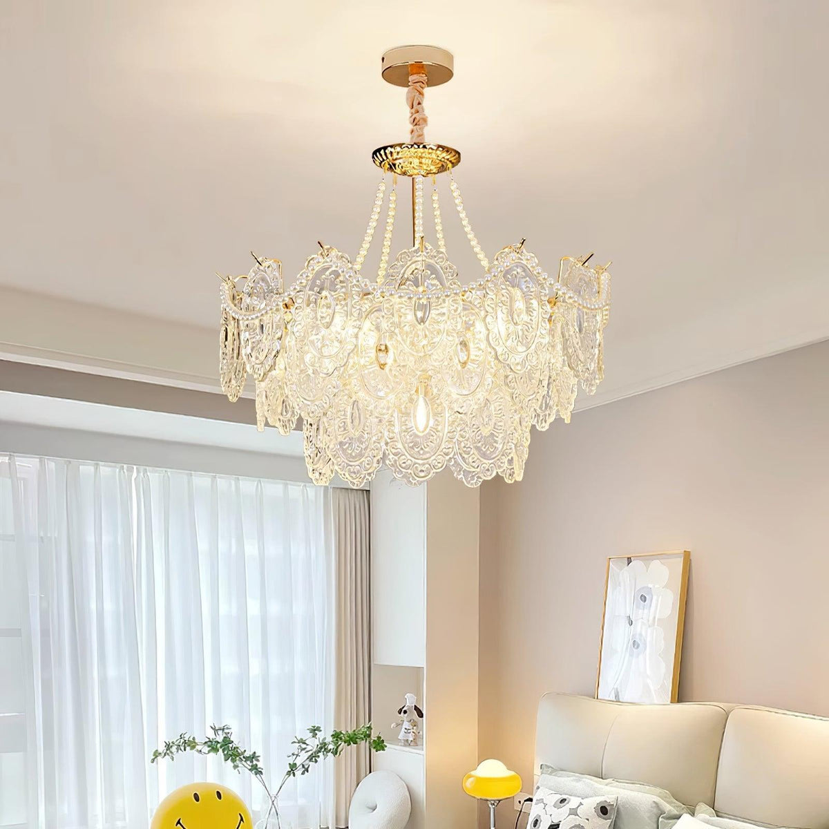 Pearls Glass Chandelier
