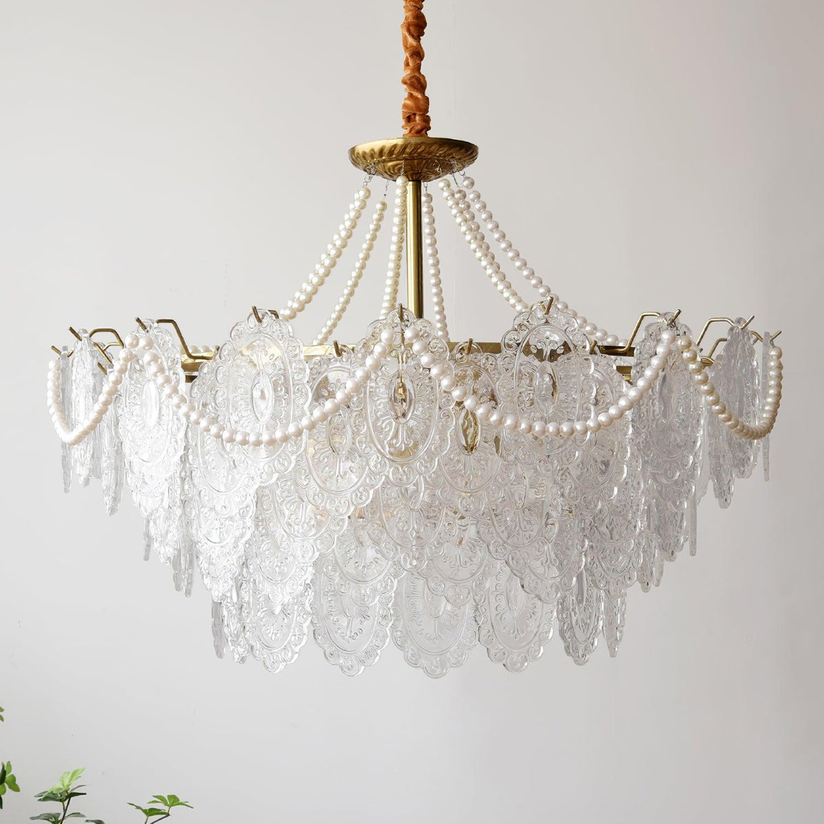 Pearls Glass Chandelier