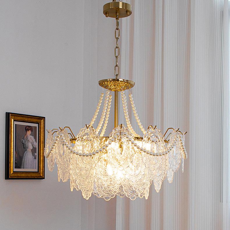 Pearls Glass Chandelier