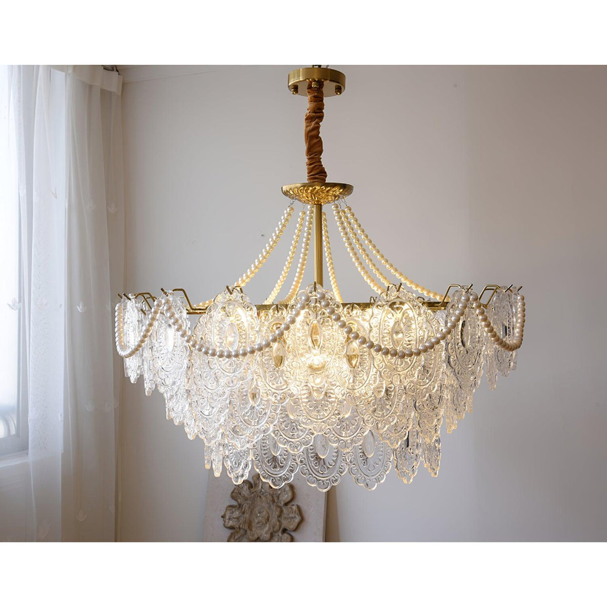 Pearls Glass Chandelier