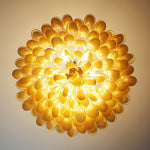 Petal Amber Murano Glass Chandelier