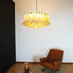 Petal Amber Murano Glass Chandelier