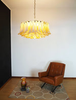 Petal Amber Murano Glass Chandelier