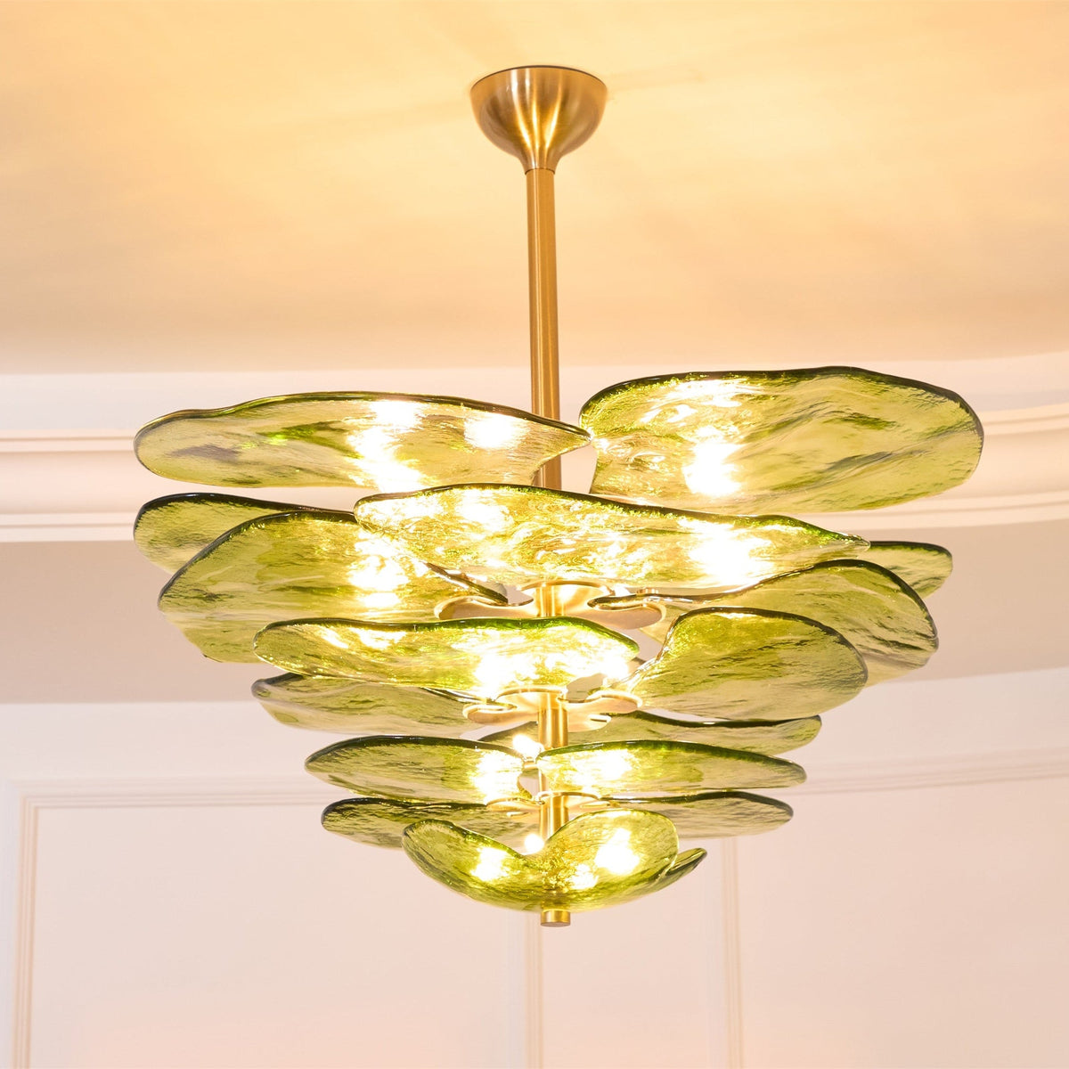 Petals Gold Murano Chandelier