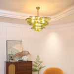 Petals Gold Murano Chandelier