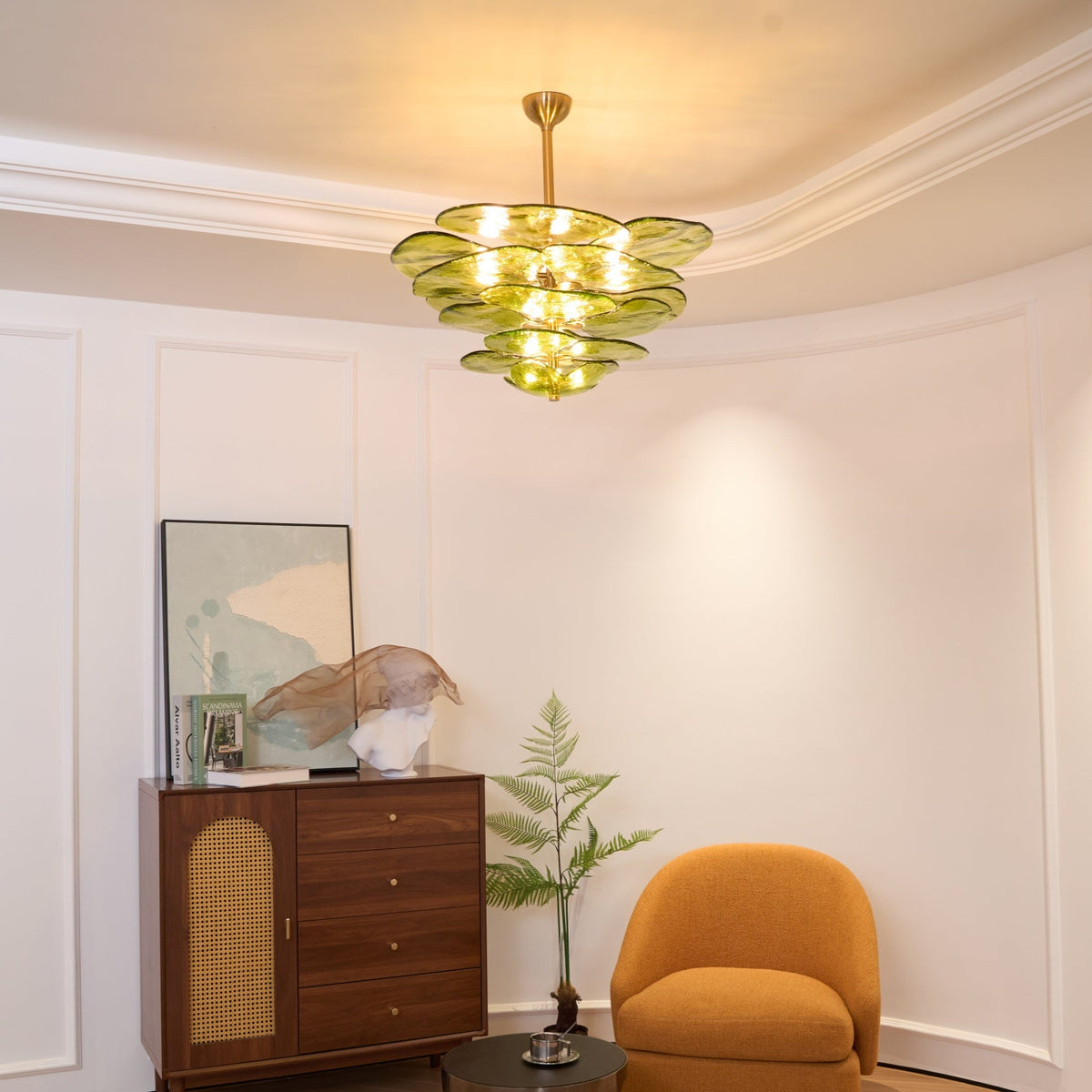 Petals Gold Murano Chandelier