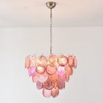 Pink Murano Disc Chandelier