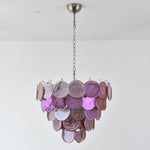 Pink Murano Disc Chandelier
