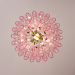 Pink Murano Glass Prism Chandelier