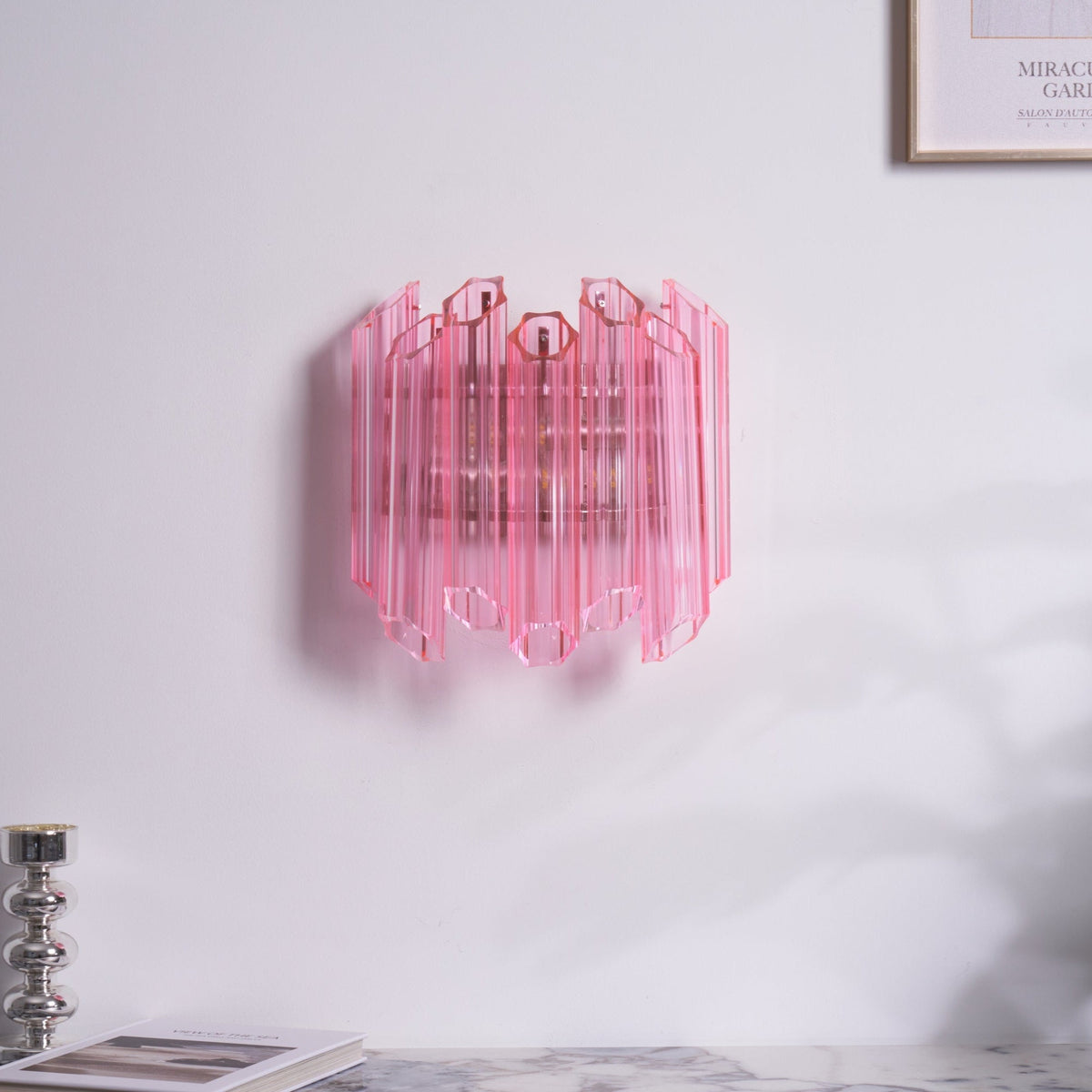 Pink Palermo Murano Wall Lamp