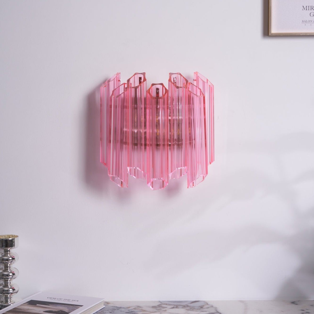 Pink Palermo Murano Wall Lamp