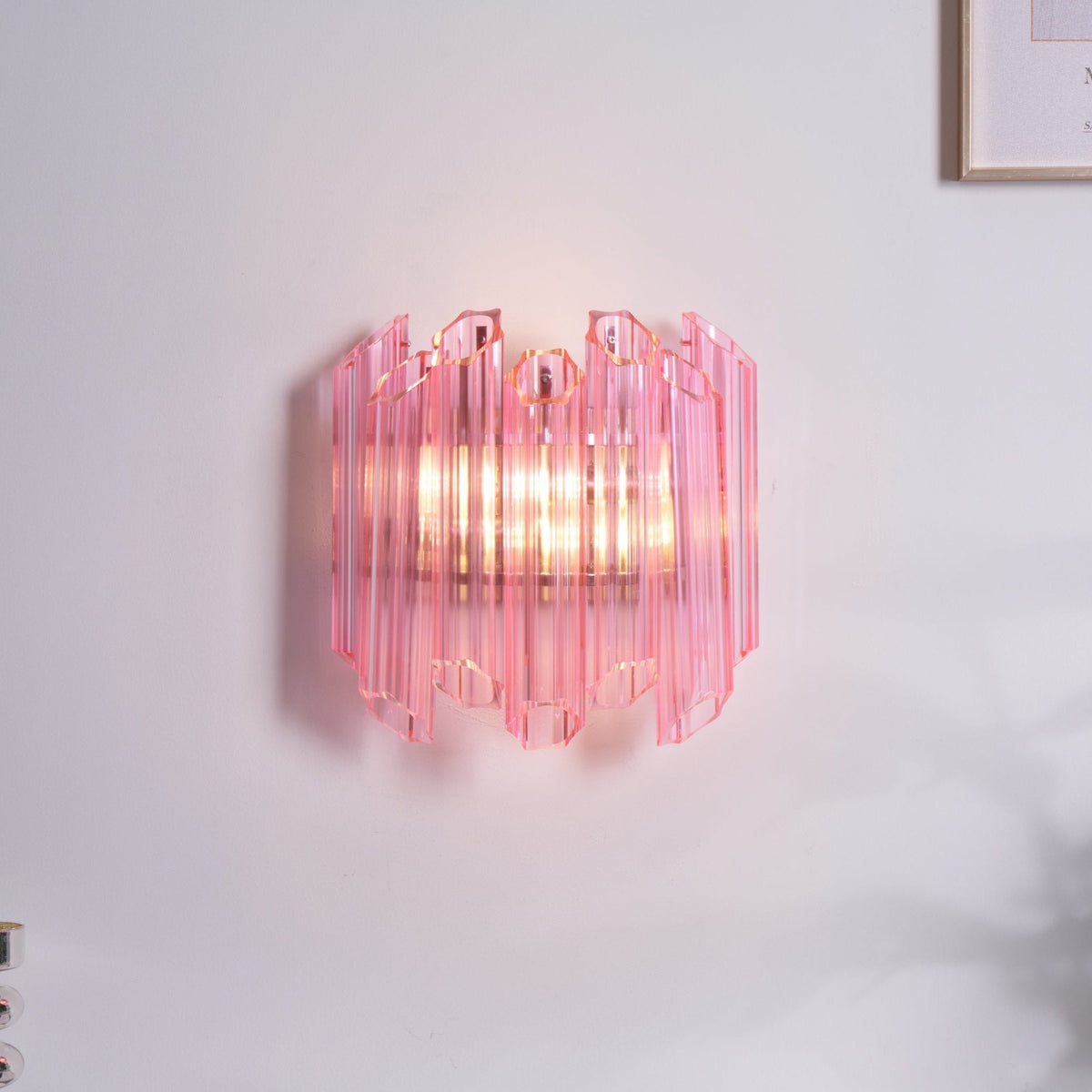 Pink Palermo Murano Wall Lamp