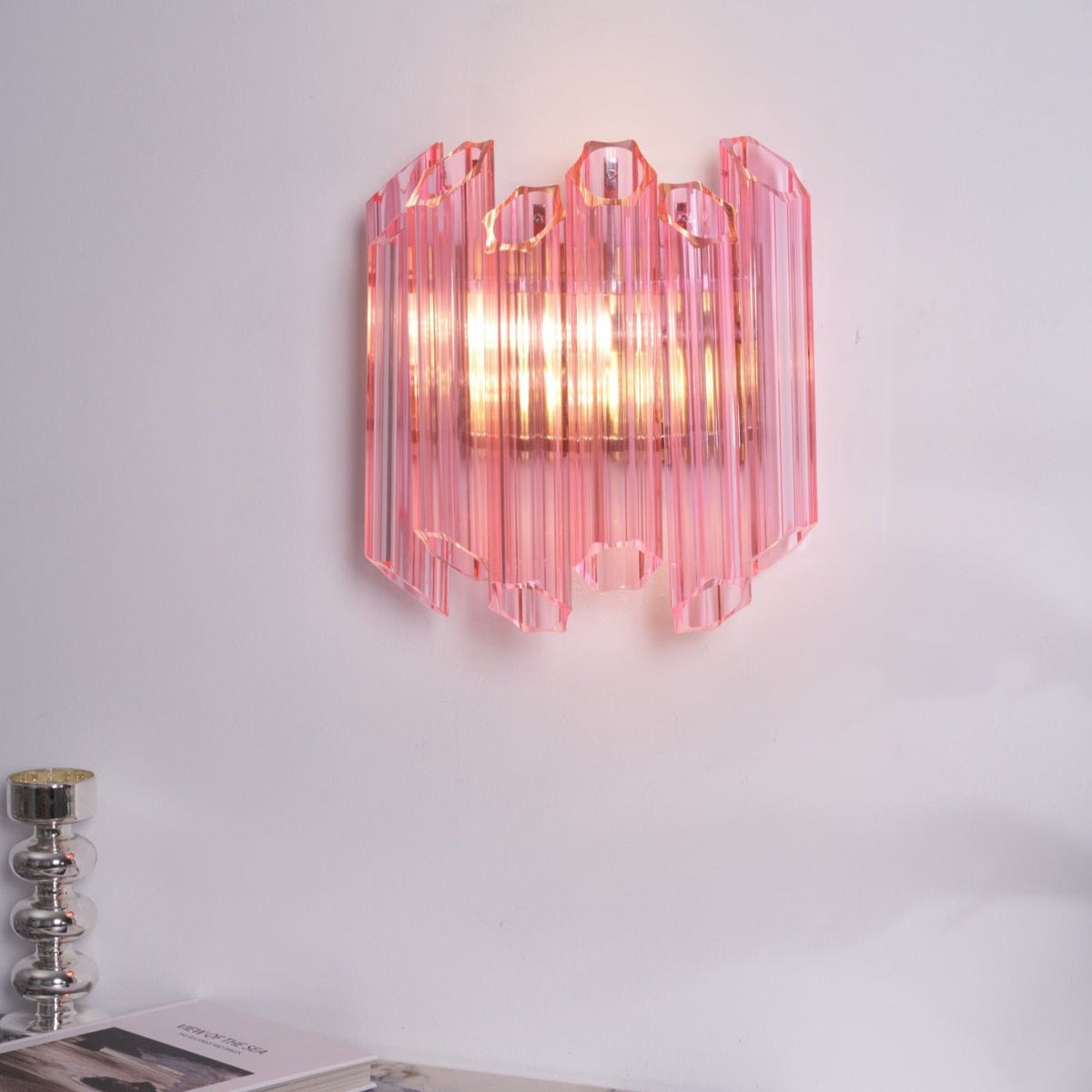 Pink Palermo Murano Wall Lamp