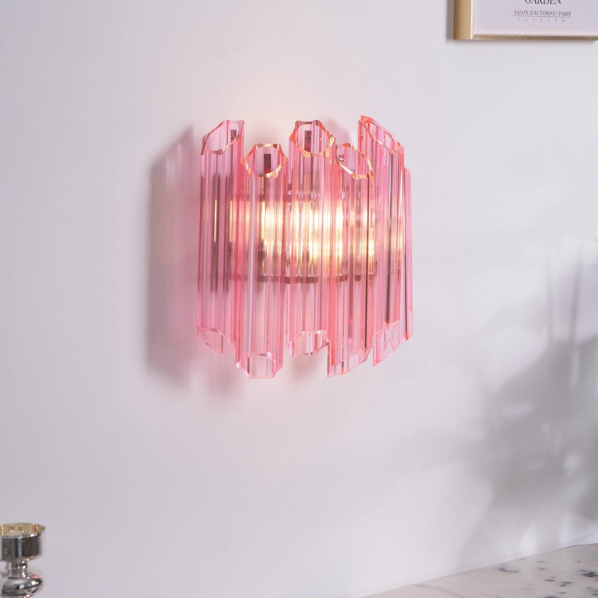 Pink Palermo Murano Wall Lamp