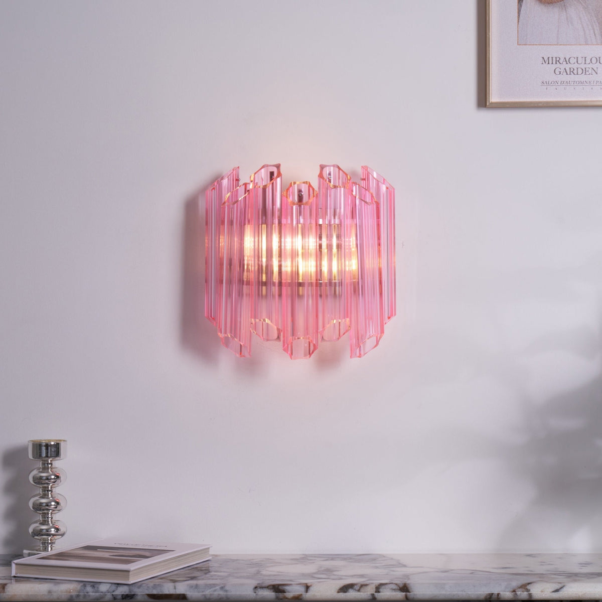 Pink Palermo Murano Wall Lamp
