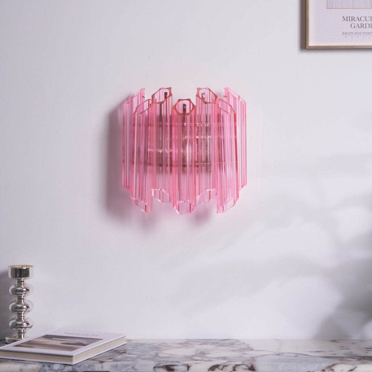 Pink Palermo Murano Wall Lamp