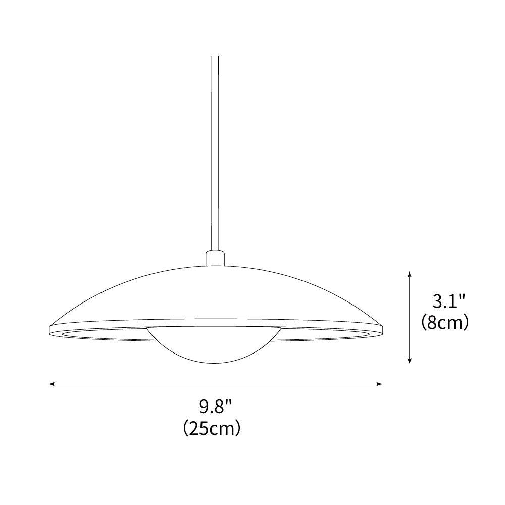 Plate Pendant Lamp 9.8"