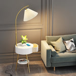 Pleated Arc Floor Light