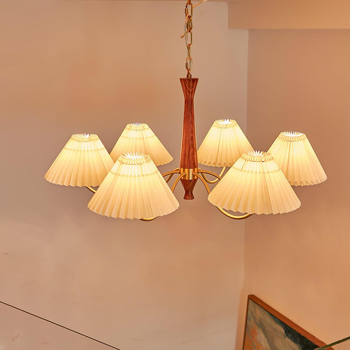 Pleated Chandelier