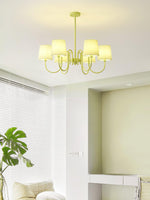 Pleated Fabric Matcha Chandelier