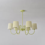 Pleated Fabric Matcha Chandelier