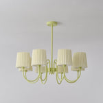 Pleated Fabric Matcha Chandelier