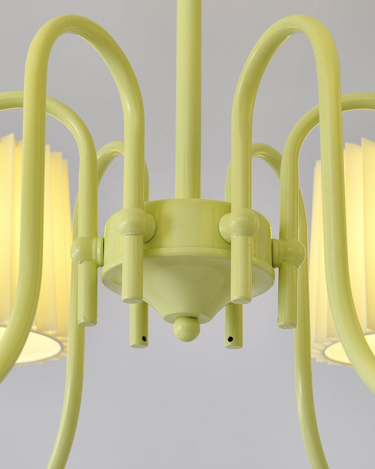 Pleated Fabric Matcha Chandelier
