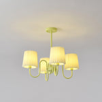 Pleated Fabric Matcha Chandelier