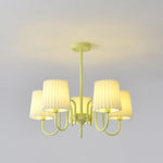 Pleated Fabric Matcha Chandelier