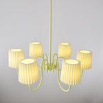 Pleated Fabric Matcha Chandelier