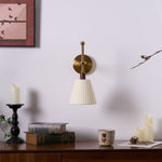 Pleated Fabric Wall Lamp