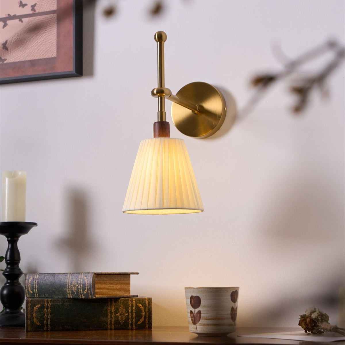 Pleated Fabric Wall Lamp