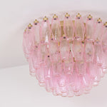 Poliedri Murano Pink Ceiling Light