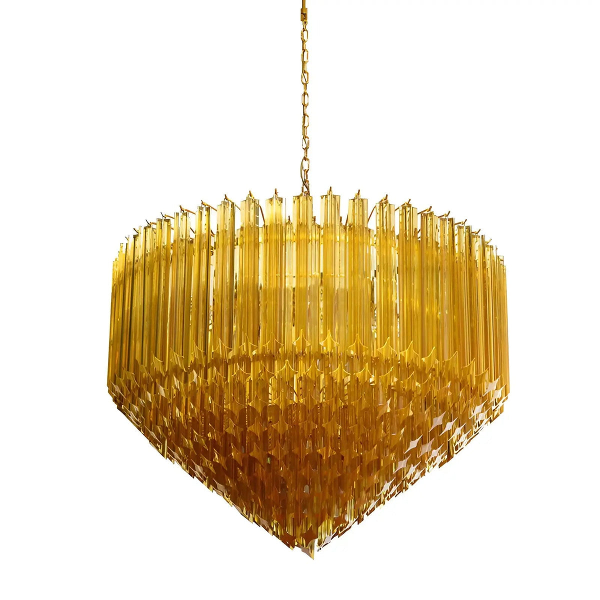 Prism Murano Amber Glass Chandelier