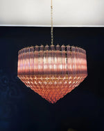 Prism Murano Pink Glass Chandelier