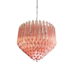 Prism Murano Pink Glass Chandelier