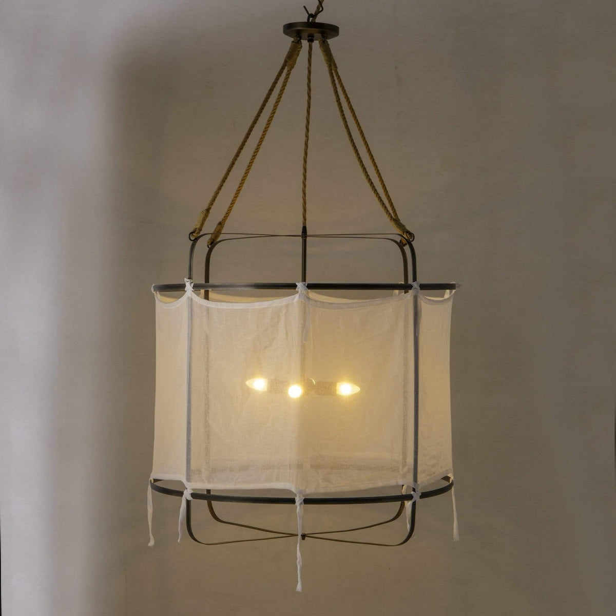 Provence Linen Pendant Light