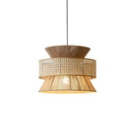 Rattan Bamboo Pendant Lamp 15.7"