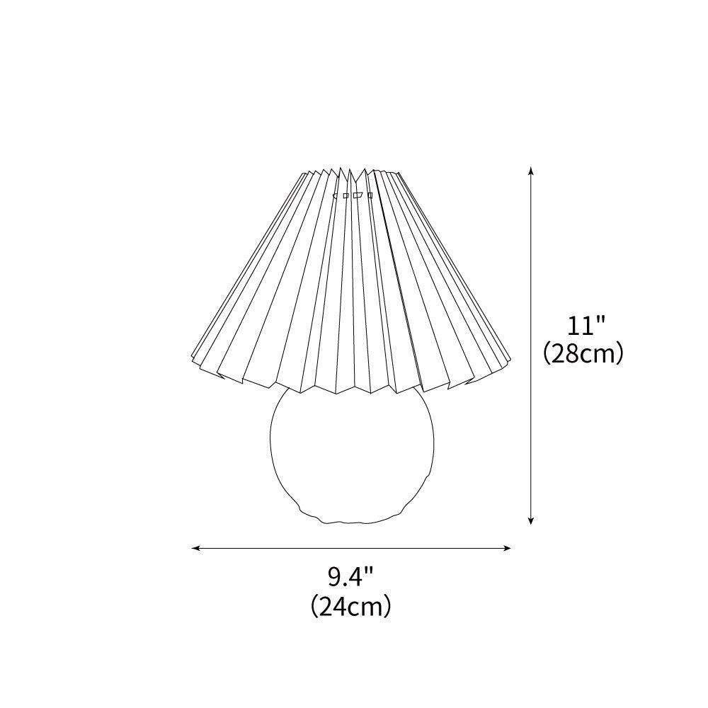 Rattan Pleated Table lamp 9.4"