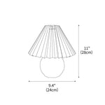 Rattan Pleated Table lamp 9.4"