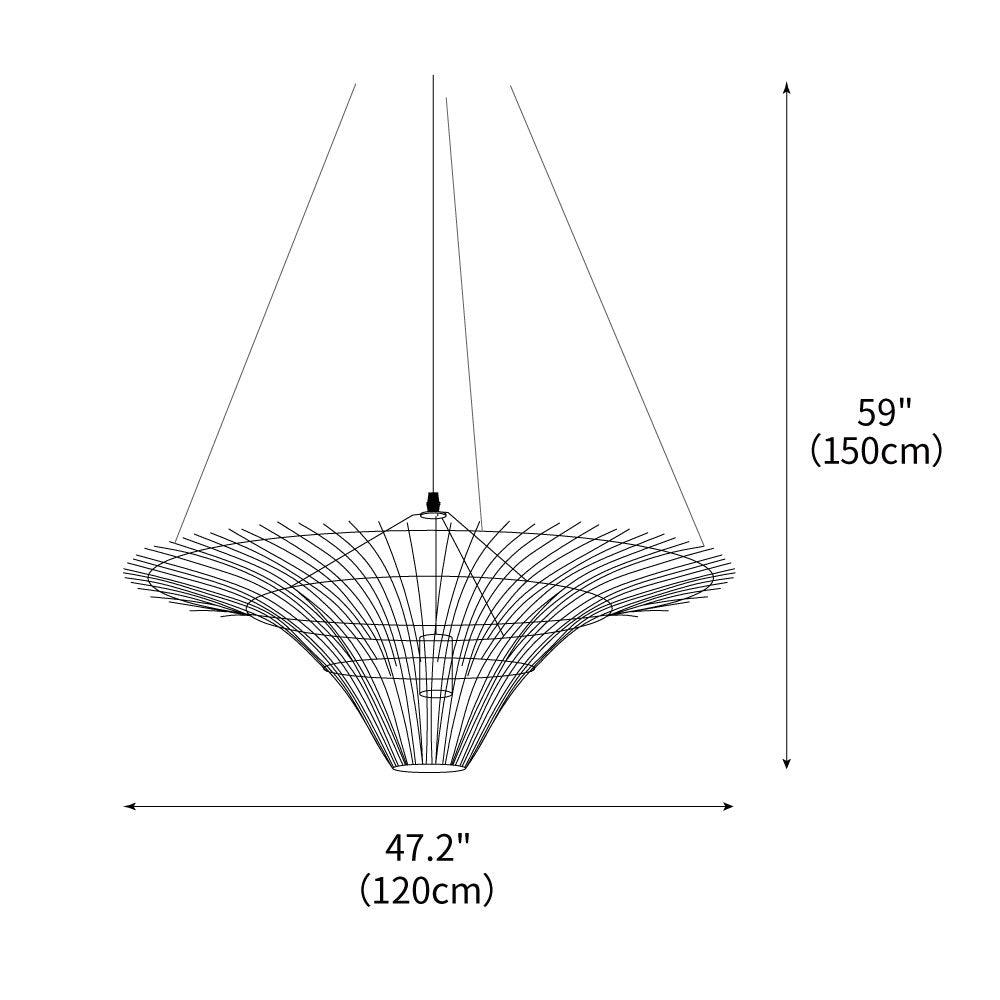 Rattan Water Lily Pendant Lamp